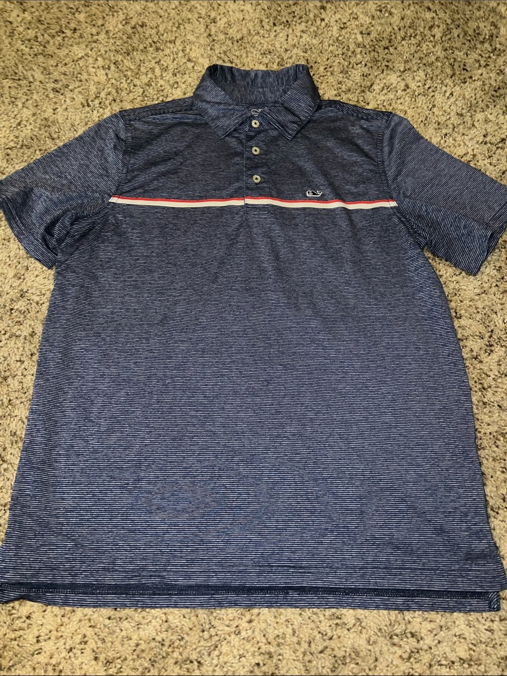 Vineyard Vines Blue Striped Polo Shirt